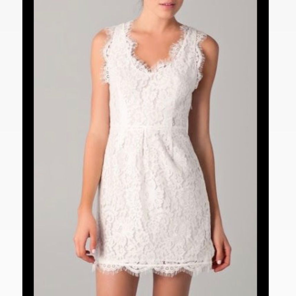 Joie White Eyelet Lace Dress